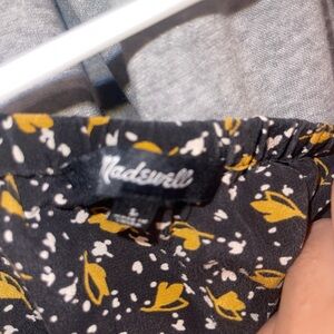 Madewell Kids Black and Yellow Floral Skirt